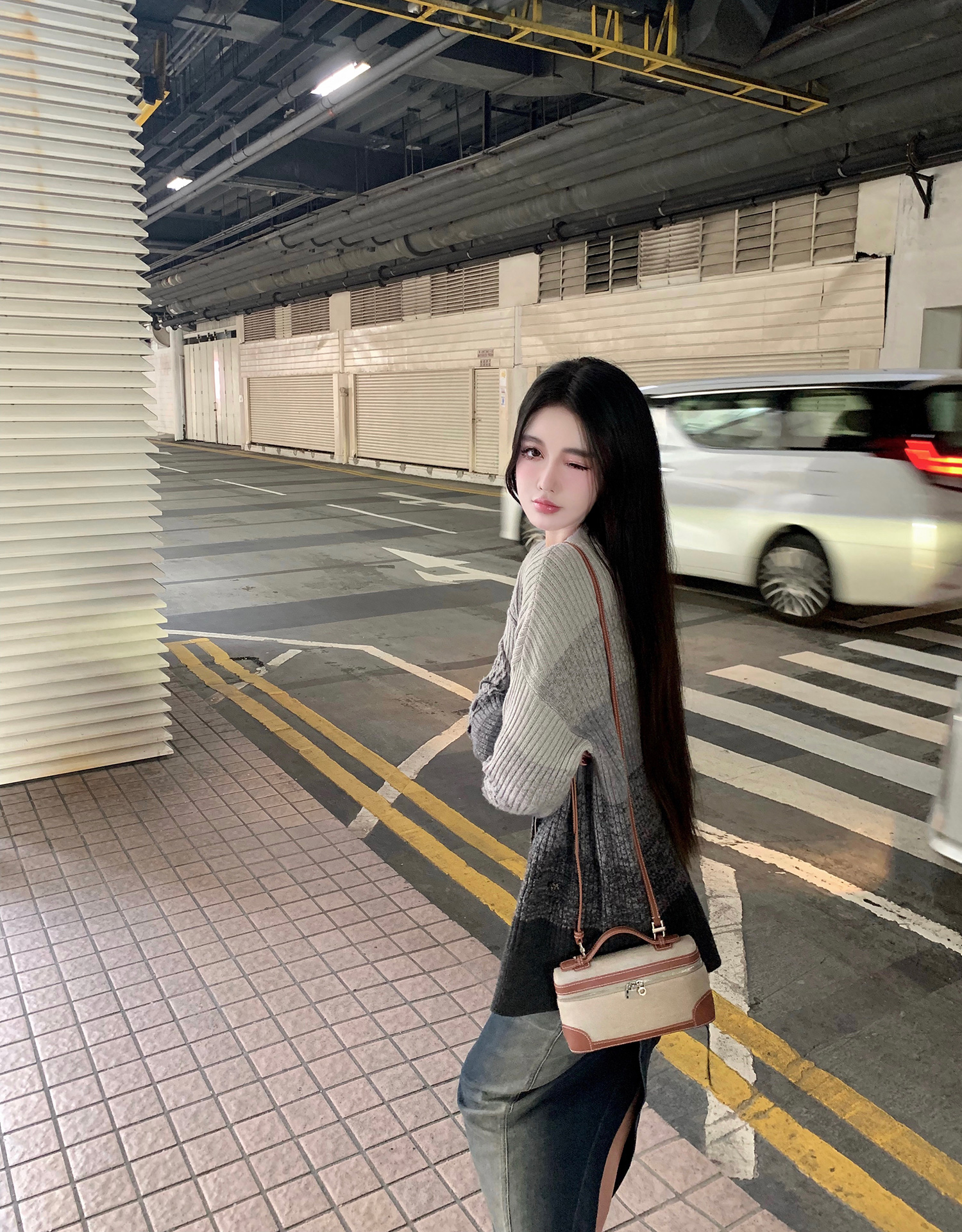 王1博同款渐染绣花开衫