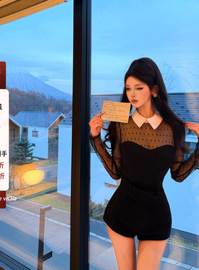 viola【魔女特蕾莎】 fle*ma区别市场版 波点透视连体衣