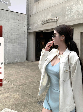 viola【英区留子】l* v2w+大小姐千金白金牛仔外套高级感时尚百搭