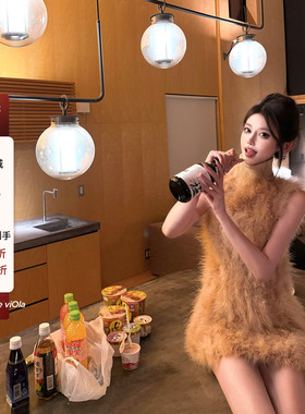 viola【冬日恋歌】cel*son一件20m+火鸡毛！yb定染连衣裙