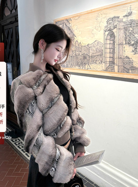 viola【灵蛇美人】Fend*中古 Jue版环保毛皮草高级感定制面料外套