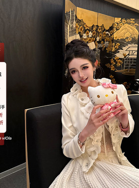 【现货】viola【高定山茶花】香13w+秀款双版本纯手工小香风外套