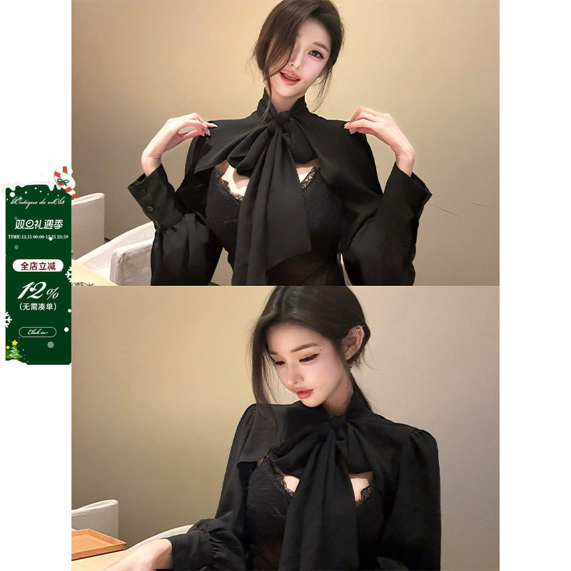 viola【上东富人区】kiki*mont改良版小众设计私服两件套衬衫