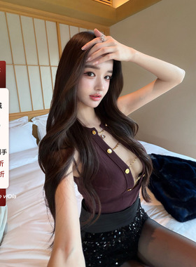 viola【主角光环】YB纽扣 e*f禁欲系坏女人连体衣镂空小心机无袖