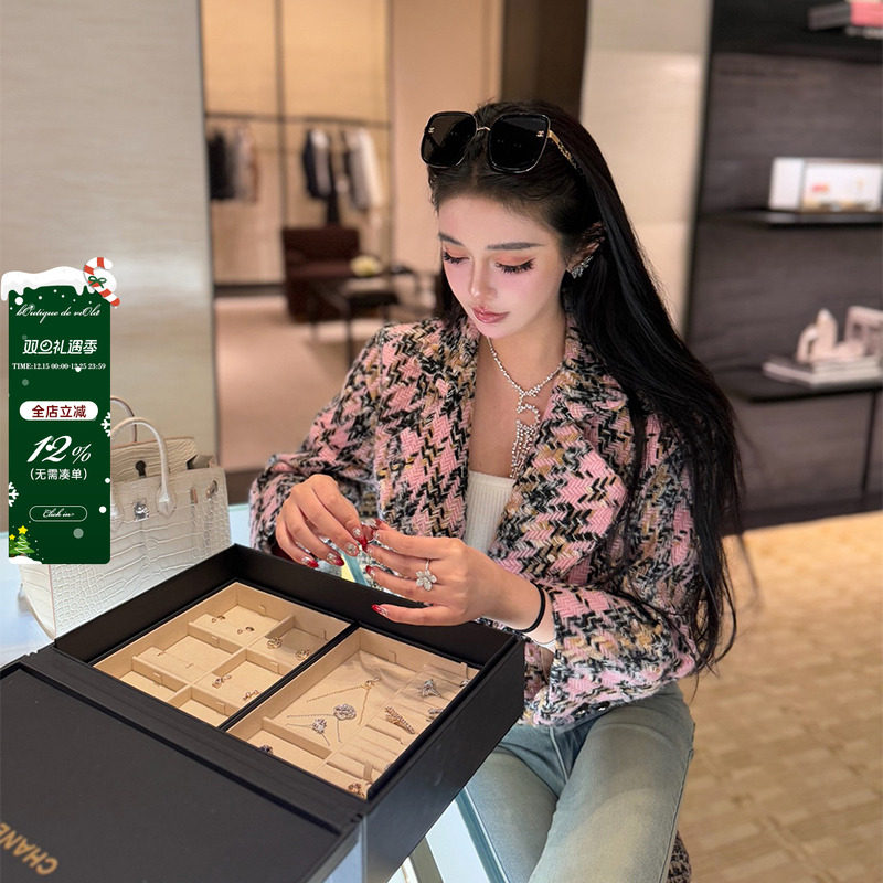 viola【草莓黑巧】chan*定制面料65%羊毛18%马海毛短外套