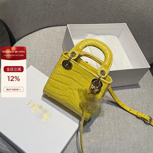 viola【发财黄Micro】专业的事交给专业的人 限量鳄鱼纹包