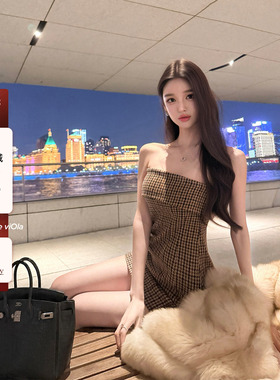 viola【枫叶暖栗】60羊毛高成分Els*同款秋冬很需要的连衣裙性感