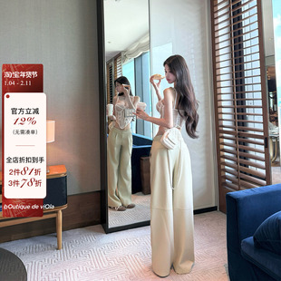 viola【神级皮裤】香 25隐藏款 版型超牛的Pu两色私服皮裤显腿长