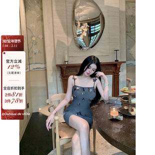 viola【岁尾梦蝶】手工钉立体蝴蝶重工高级感弹力网纱连衣裙