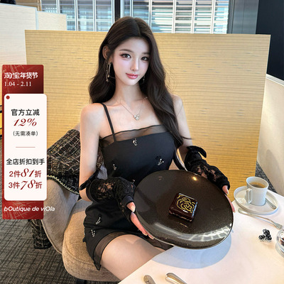 viola【蕾拉小姐】小韩dg一个月私服重工手工钉珠网纱连衣裙