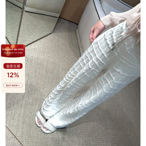 viola【鳄鱼垂垂裤】du家纯棉鳄鱼纹针织垂垂裤休闲裤设计感百搭