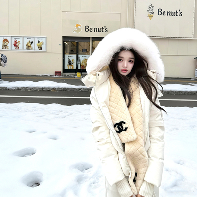 现货 viola【蛋白羽绒】 质感届的神Yves*神仙两色狐狸毛90鹅绒服