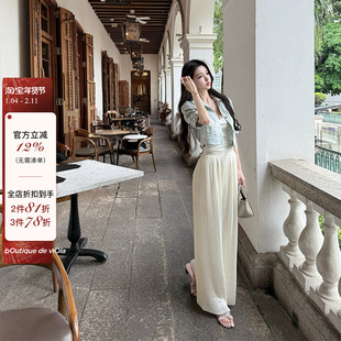 viola【一穿即赢！风琴裤】香高级手工坊系列巨难买压褶垂垂裤