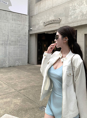 viola【英区留子】l* v2w+大小姐千金白金牛仔外套高级感时尚百搭