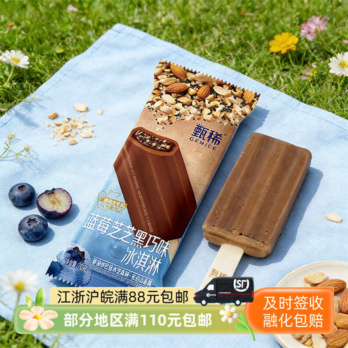伊利甄稀蓝莓芝芝黑巧冰淇淋70克