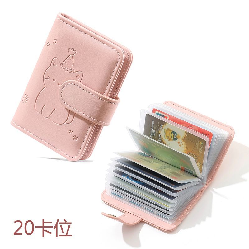 小巧卡包女款多卡位防消磁卡夹透明内页卡片包2025新款可爱20卡位