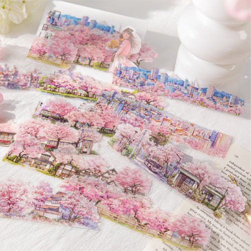 自然之景PET手账贴纸ins风景花朵