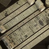 文颜手帐胶带复古英文票据音符旧报纸手账造景拼贴装 饰素材贴纸