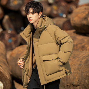 短款轻薄羽绒服男士冬季2025新款加厚青少年男款潮牌外套品牌男装