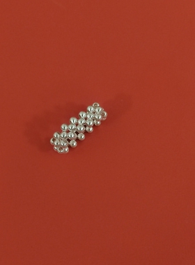 S925纯银韩国米珠弹力绳设计戒指简约冷淡风葡萄串珠食指戒指圈潮