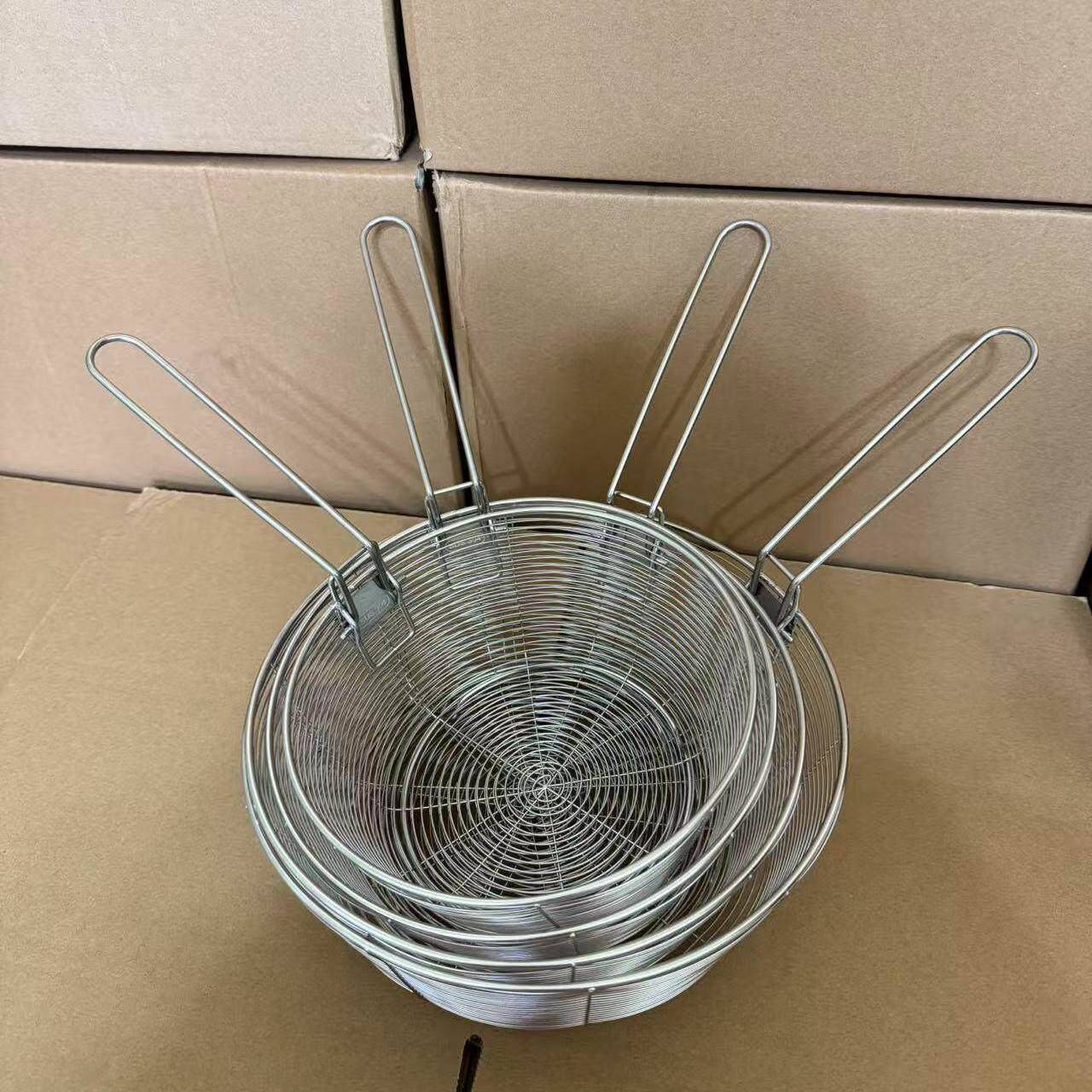 臻实惠304不锈钢炸篮油炸漏网篮煮面捞面勺炸筐炸锅油锅薯条漏勺