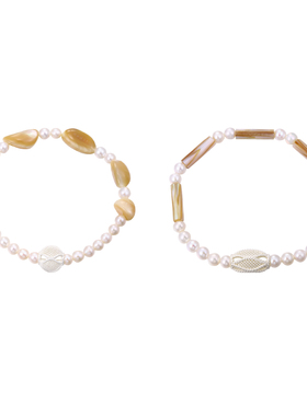 TOGGLER DAILY 芭蕾系列 烧白蕾丝球珍珠手链