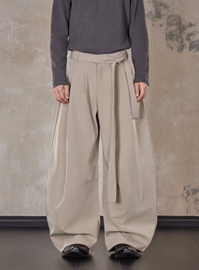 2024新款宽松休闲裤男韩版潮流百搭裤子夏季薄款坠感阔腿拖地长裤