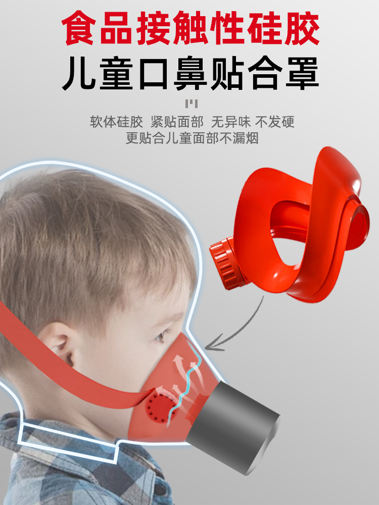 Children's fire and smoke masks, fire gas masks, fire escape equipment, household self-rescue, respiratory protection, home