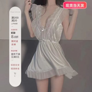 性感睡衣女夏冰丝薄款情趣少女诱惑暴露女装情调制服内衣纯欲套装