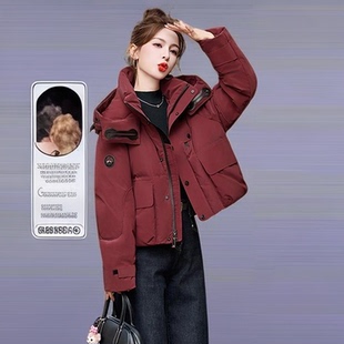 九江短款羽绒服女款2025冬季新款高端洋气宽松小个子加厚保暖外套