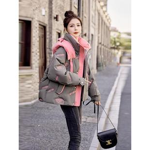 韩版 羽绒服女短款 小个子时尚 爆款 显瘦加厚白鸭绒外套潮 2025年冬季