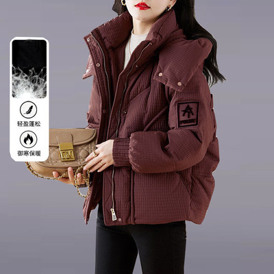 短款白鸭绒羽绒服女加厚保暖外套