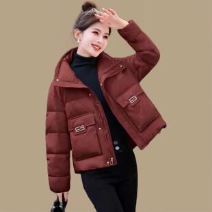 羽绒服女短款2025冬季新款欧货高端时尚洋气小个子面包服大码外套