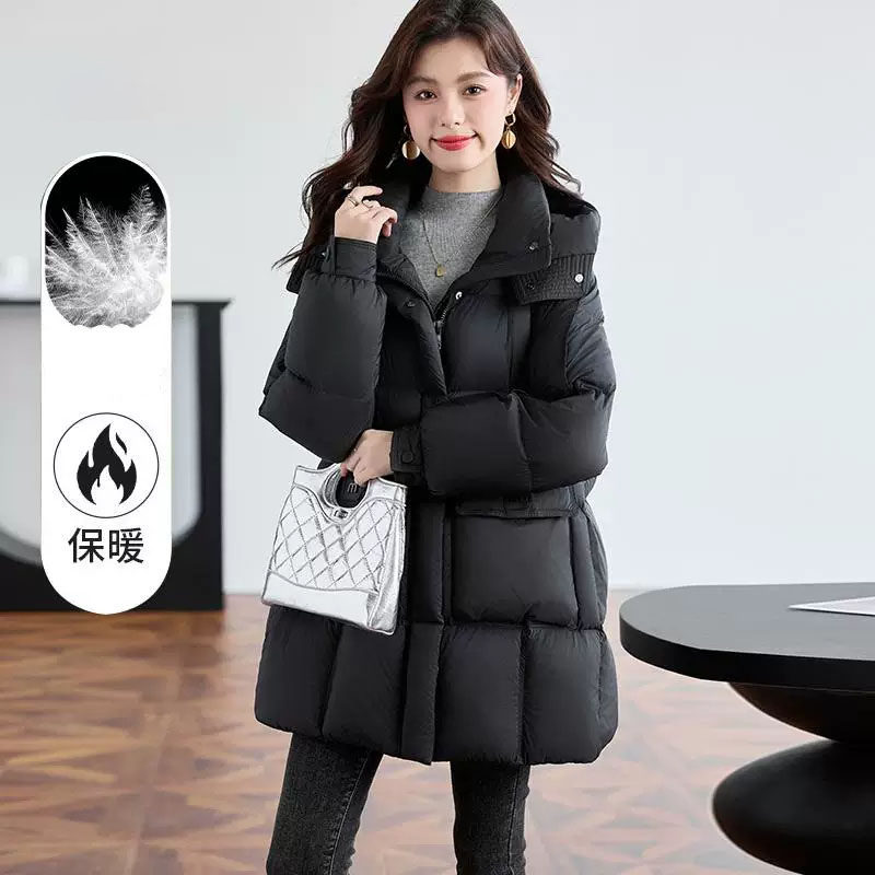特大码羽绒服女胖mm200斤中长款