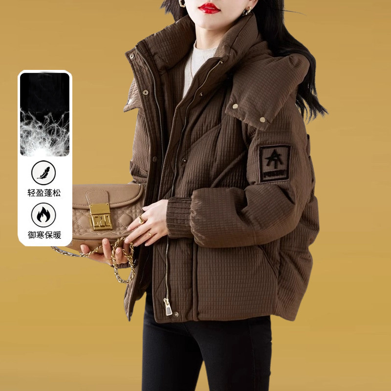 短款羽绒服女加厚保暖白鸭绒外套