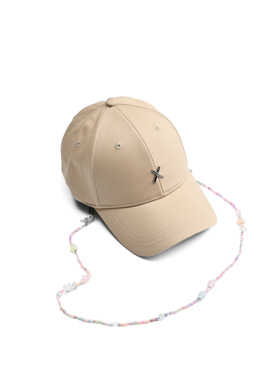 XOTIC官方 小熊珠饰鸭舌帽可拆项链组合眼镜绳防晒小众通勤棒球帽