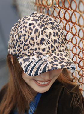 XOTIC官方 爪痕破坏豹纹软顶鸭舌帽新品潮防晒韩版个性小众棒球帽