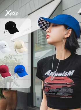 Xotic官方 挂链鸭舌帽棒球帽防晒帽项链可拆组合秋冬百搭男女帽