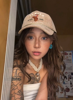 XOTIC官方 棒球熊洗水灯芯绒帽吴宇恒同款街头户外遮阳休闲鸭舌帽