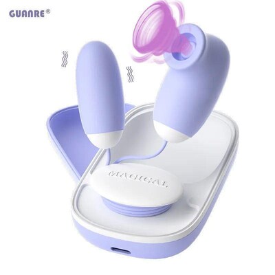 Sucking Vibrating Love Egg Massager For Women Clitoral Nippl