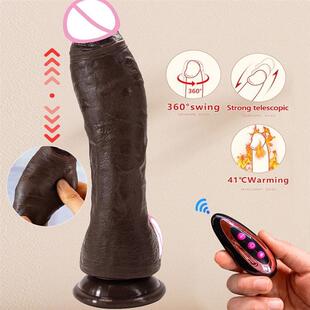 big swi Soft realistic penis telescopic vibrator Long dildo