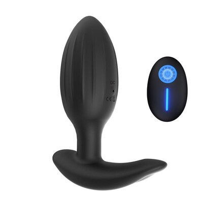 silicone anal plug prostate vibration wireless remote contro