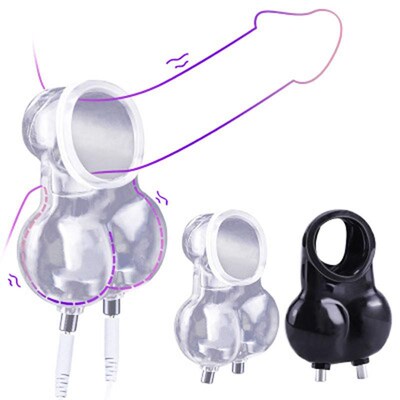 BDSM Electro Shock Scrotum Ring Sex Ball Stretcher Chastity