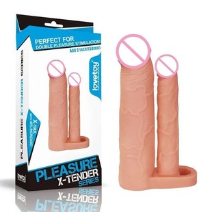 Lovetoy Pleasure X-Tender Double Penis Sleeve Double Penetra