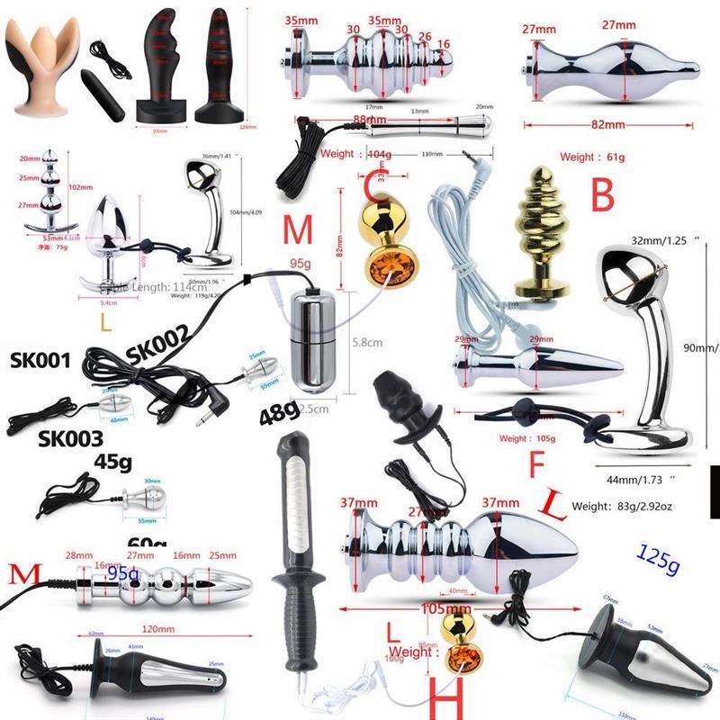 18+ Adults Electro Shock Pulse Anal Butt Plug Electric Vagin