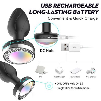 10 Speed Remote Control Dual-use Vibration Butt Plug Prostat