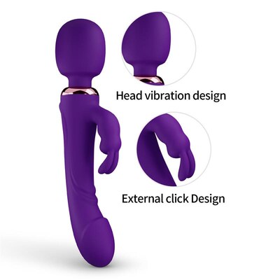 Powerful Dildos Vibrator Dual motor silicone large size Wand