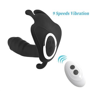 Wearable Butterfly Underwear, Fake Penis, G-Spot Vibrating T