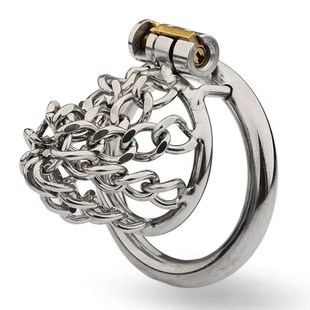 Stainless Steel Stealth Lock Male Chastity Device Penis Ring