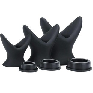 Silicone Hollow Anal Dilator Vaginal Speculum with Cover Exp